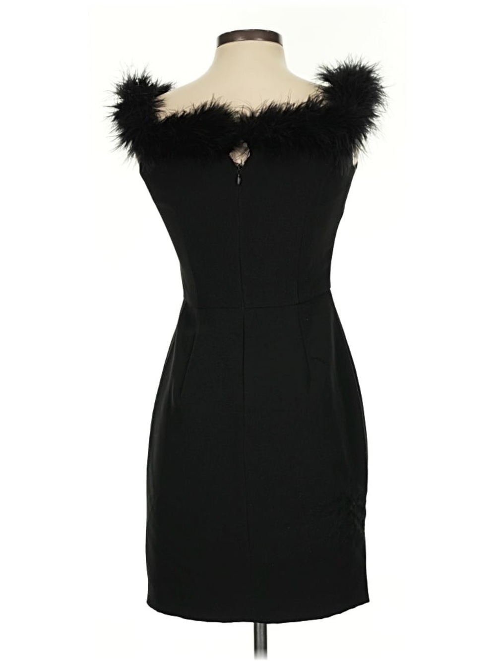 Gianni Bini Feather Off-The-Shoulder Cocktail Dress - Picture 8 of 12